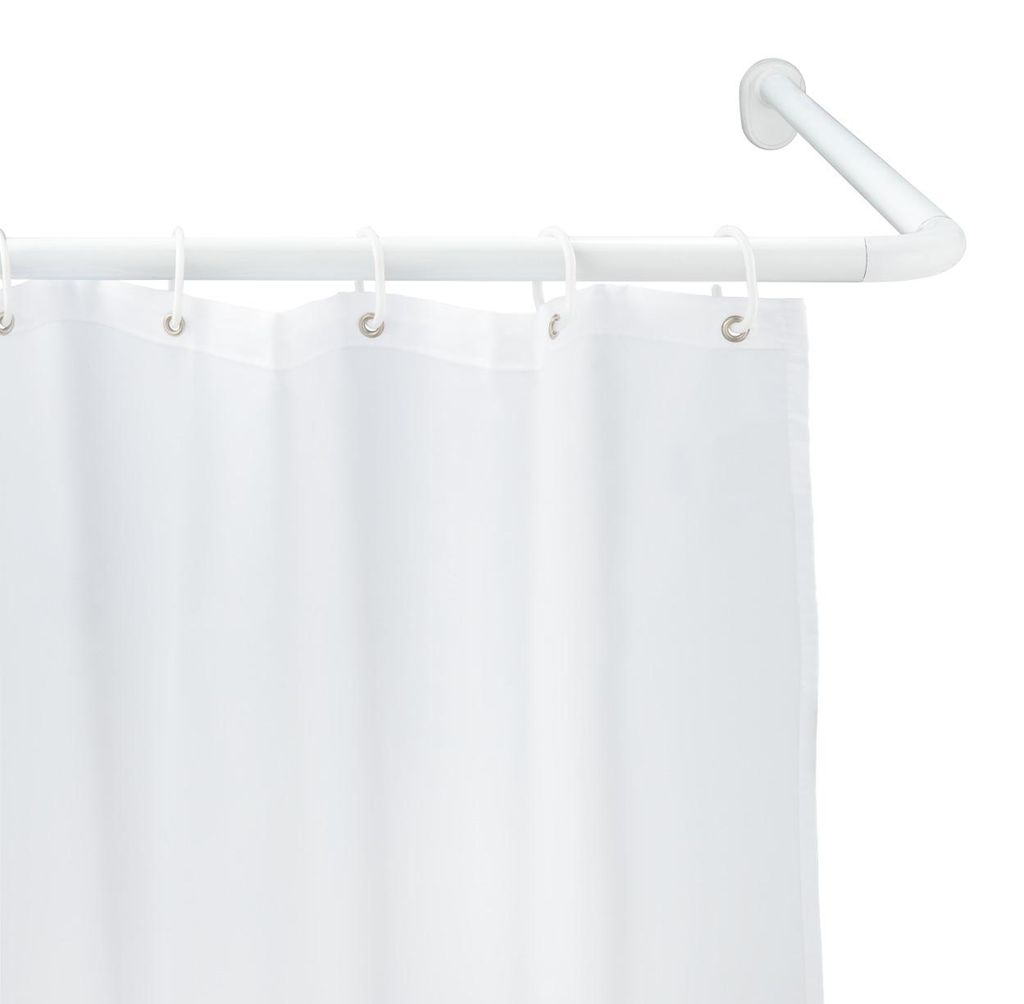 WENKO Winkel Dusche Stange Badewannen Vorhang UNIVERSAL 25 Produktbild 