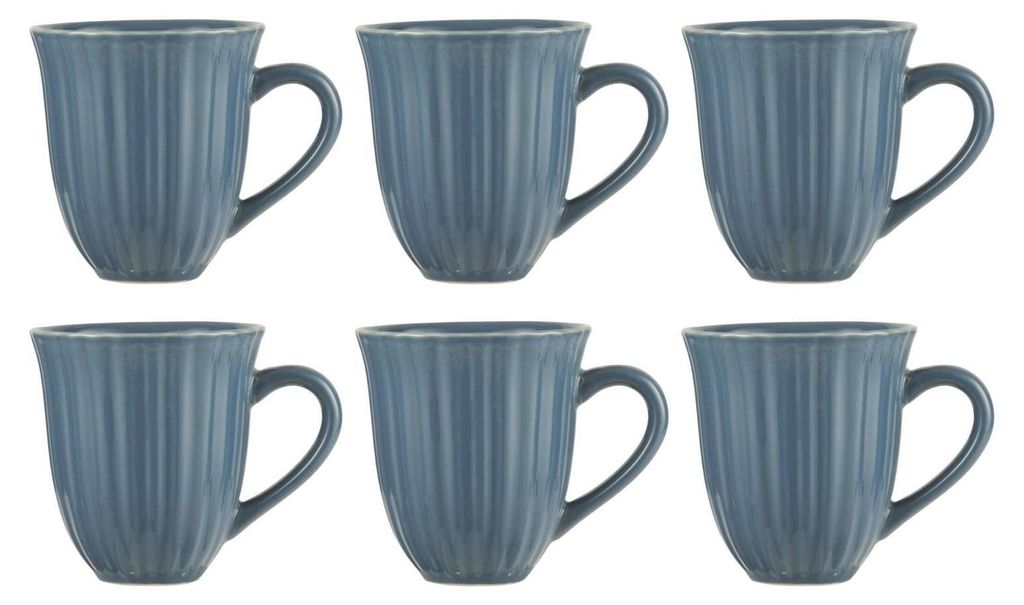6er SET Becher, Tassen MYNTE Cornflower blau für 300ml H. 10cm Ib Laursen