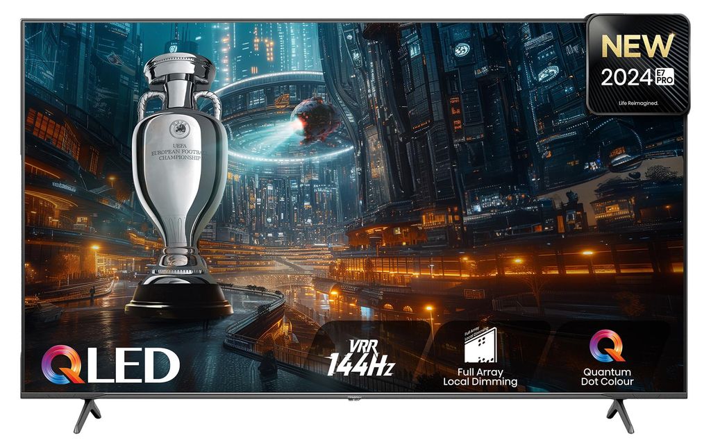 Hisense 55E7NQ PRO Fernseher 55 Zoll 4K UHD Sprachassistent Produktbild 