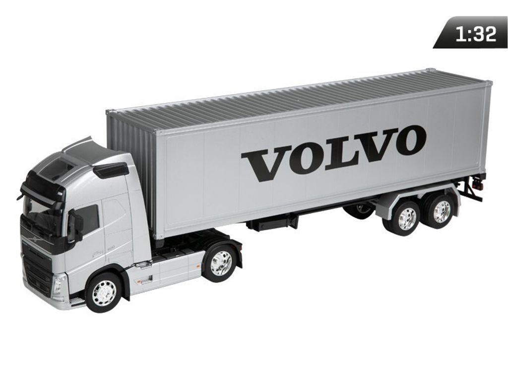 Model 1:32, VOLVO FH, stříbrný tahač - stříbrný přívěs Obrázek produktu 