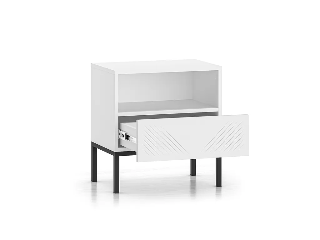 Table de nuit ADELE 3 bicolore pour optimiser le rangement de chambre - 3