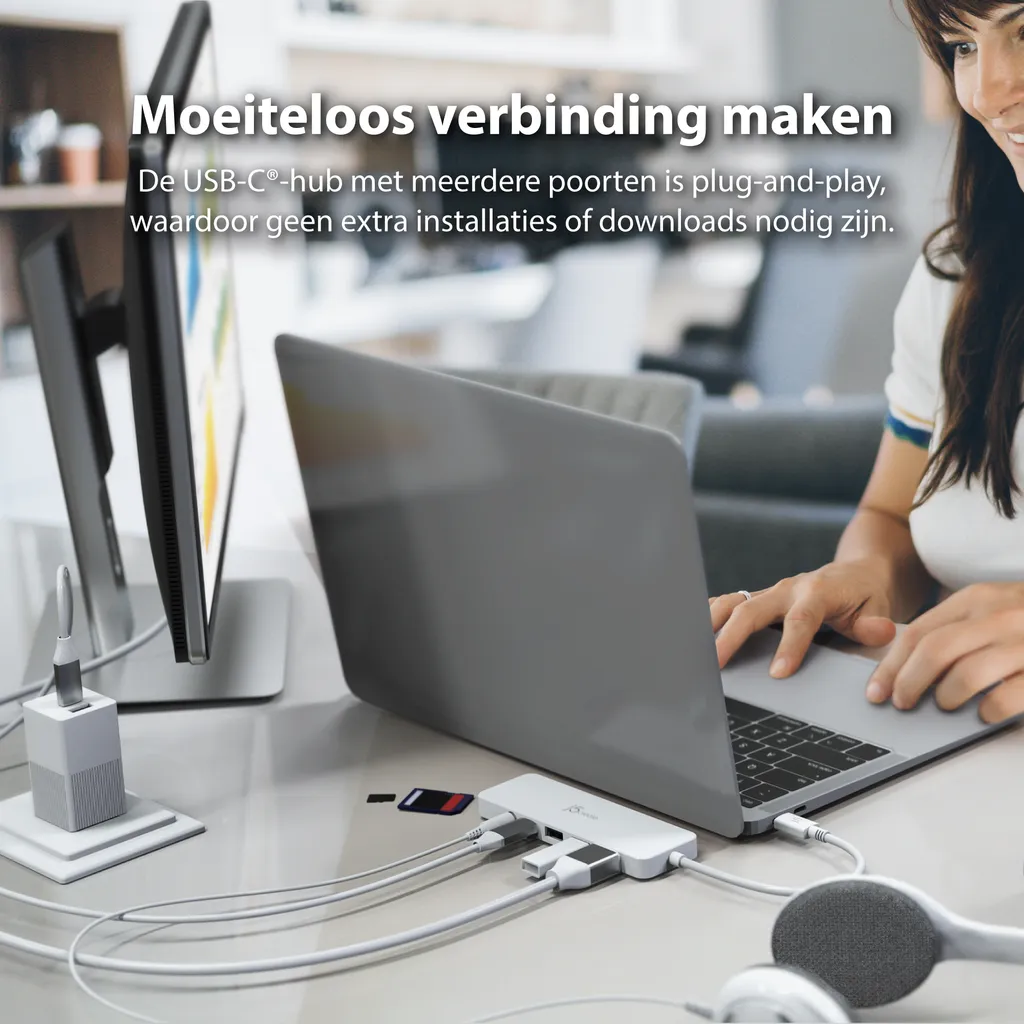 Adaptateur multiple USB-C léger j5create JCD373-N ultra-nomade - 12
