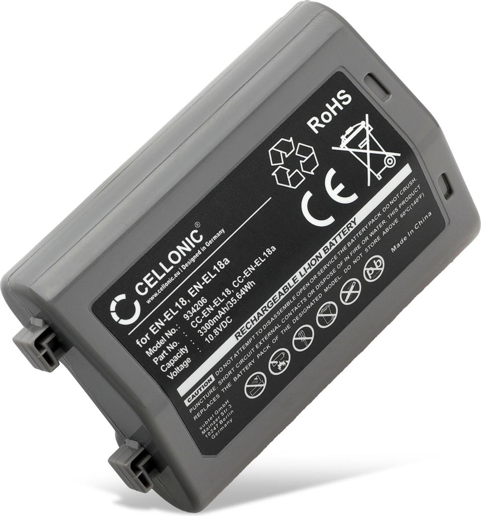 subtel 1x Akku für Kamera Kompatibel mit Nikon D5, D4s, D4, EN-EL18 - (3300mAh, 10.8V)