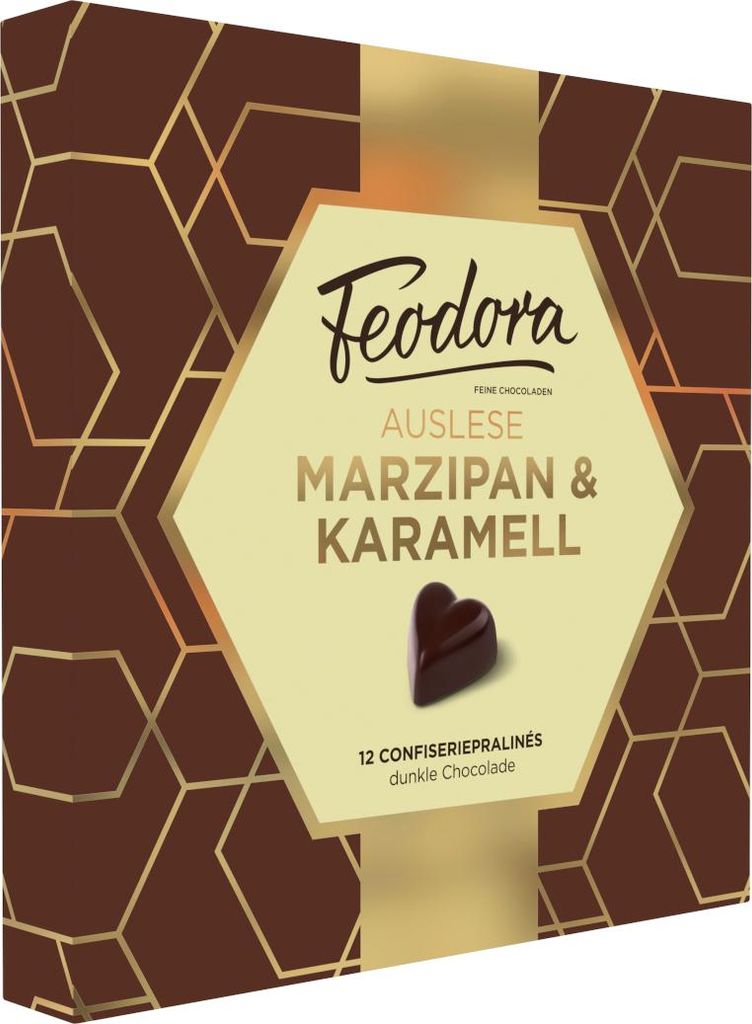 Feodora Auslese Marzipan und Karamell Pralinenmischung 12 Stück 125g