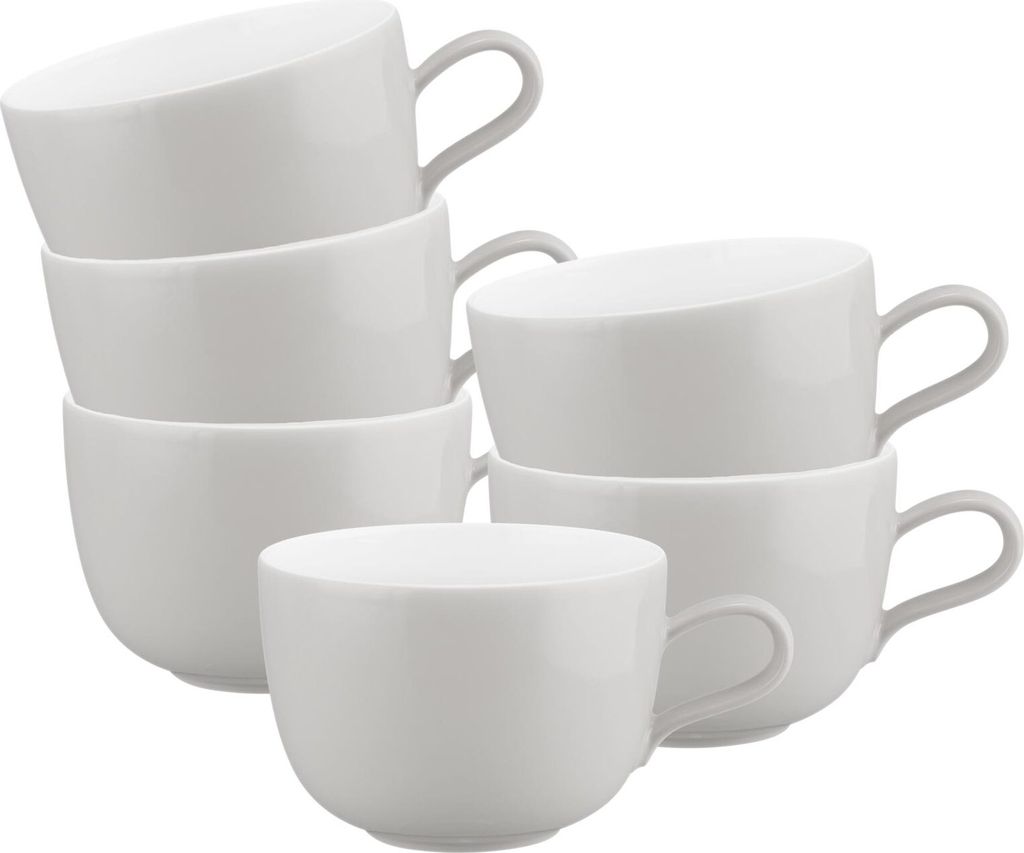 Seltmann Weiden Liberty Pure Colors Milchkaffeetasse 380 ml 6er Set - New Grey