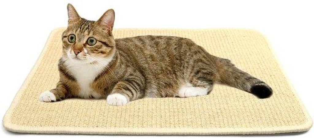 Krabmat aus Sisal, 60x30cm, antislip, deurmat für das Haustier, duurzame Qualität, Primaire Farbe