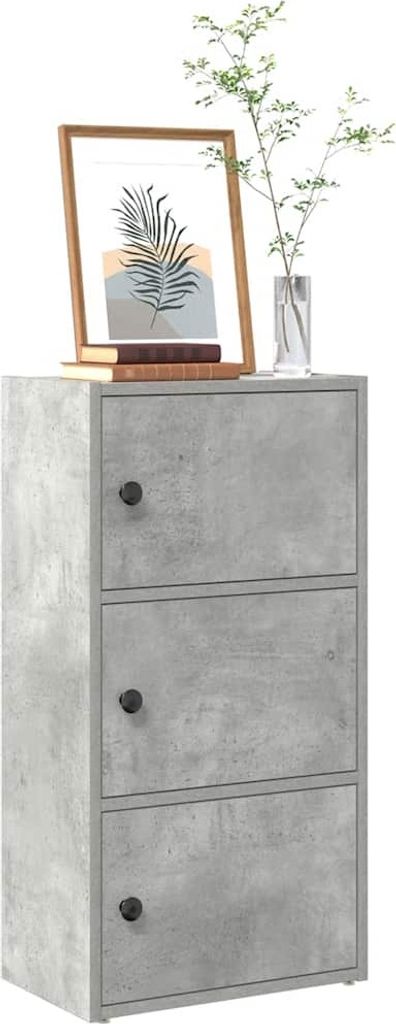 Maison Exclusive - Bücherregal Betongrau 40x24x77 cm Holzwerkstoff
