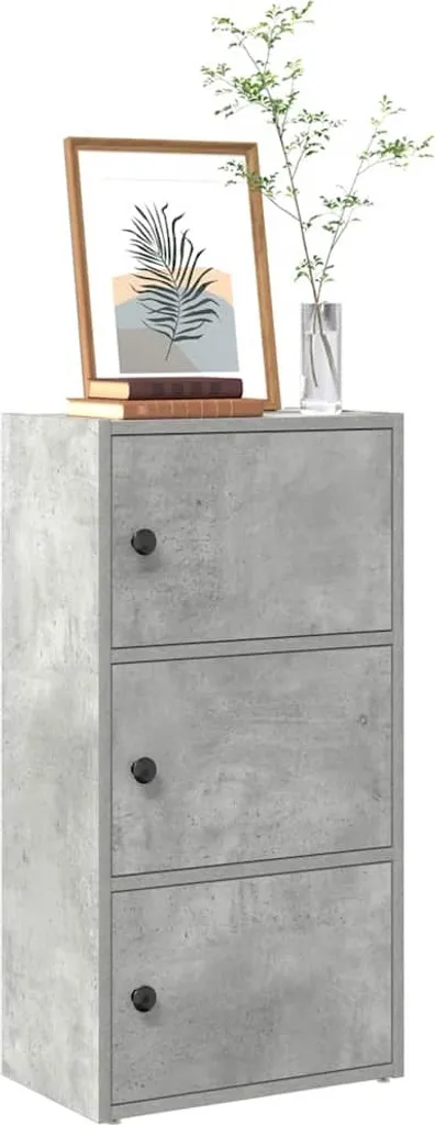 Libreria Moderna SYFAX Grigio Cemento - Eleganza e Ordine in 40 cm - 2