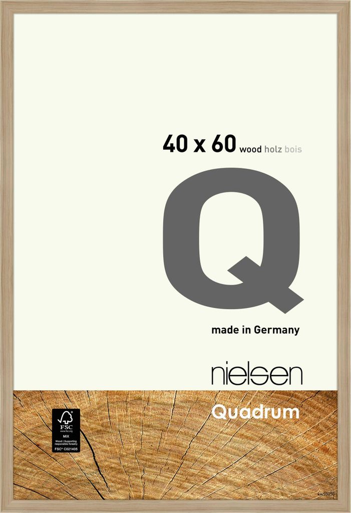 nielsen Holz Bilderrahmen Quadrum, 40x60 cm, Eiche Natur