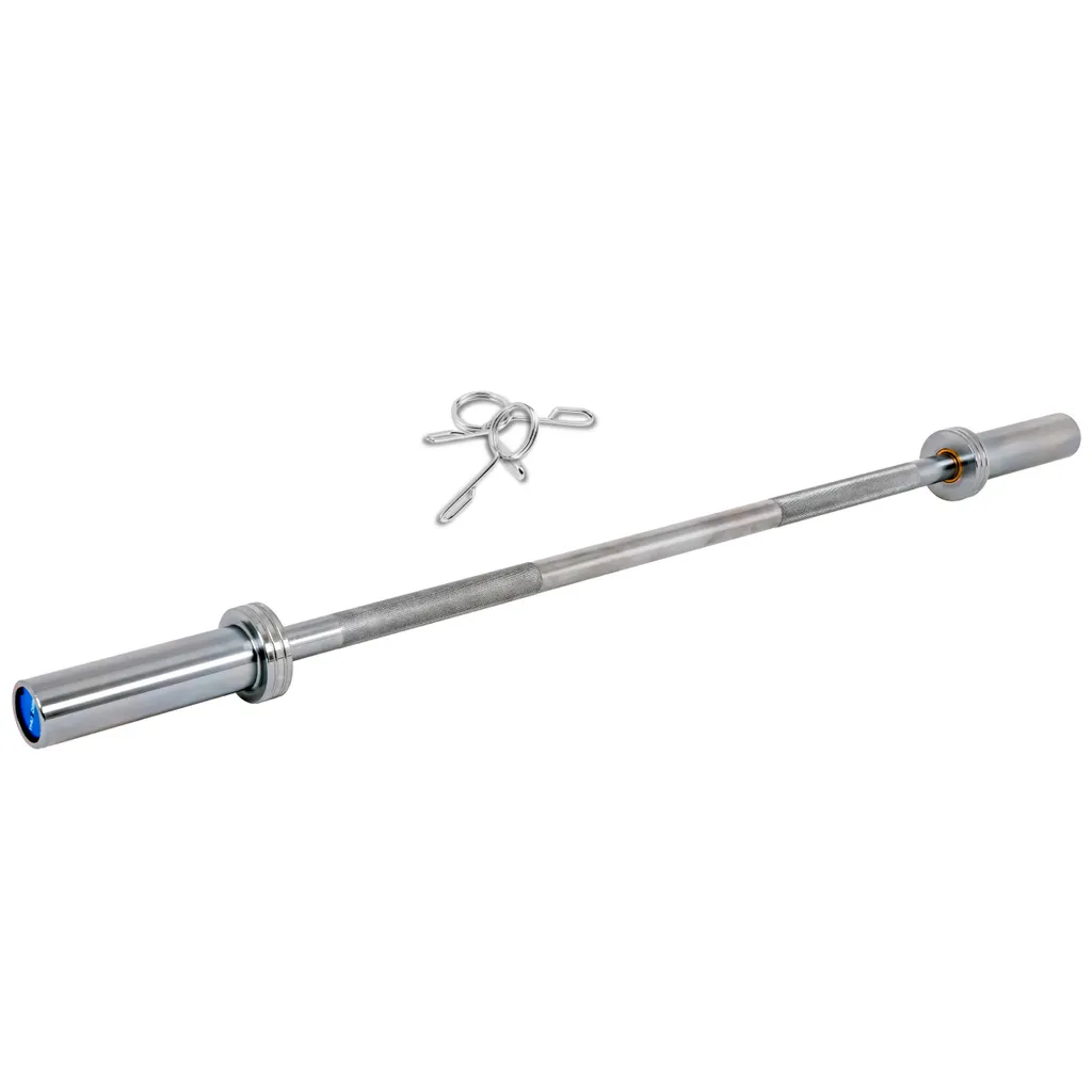 THUNDER Barre d'haltère Olympique Ø 50 mm 120 cm pour musculation 8,76 kg