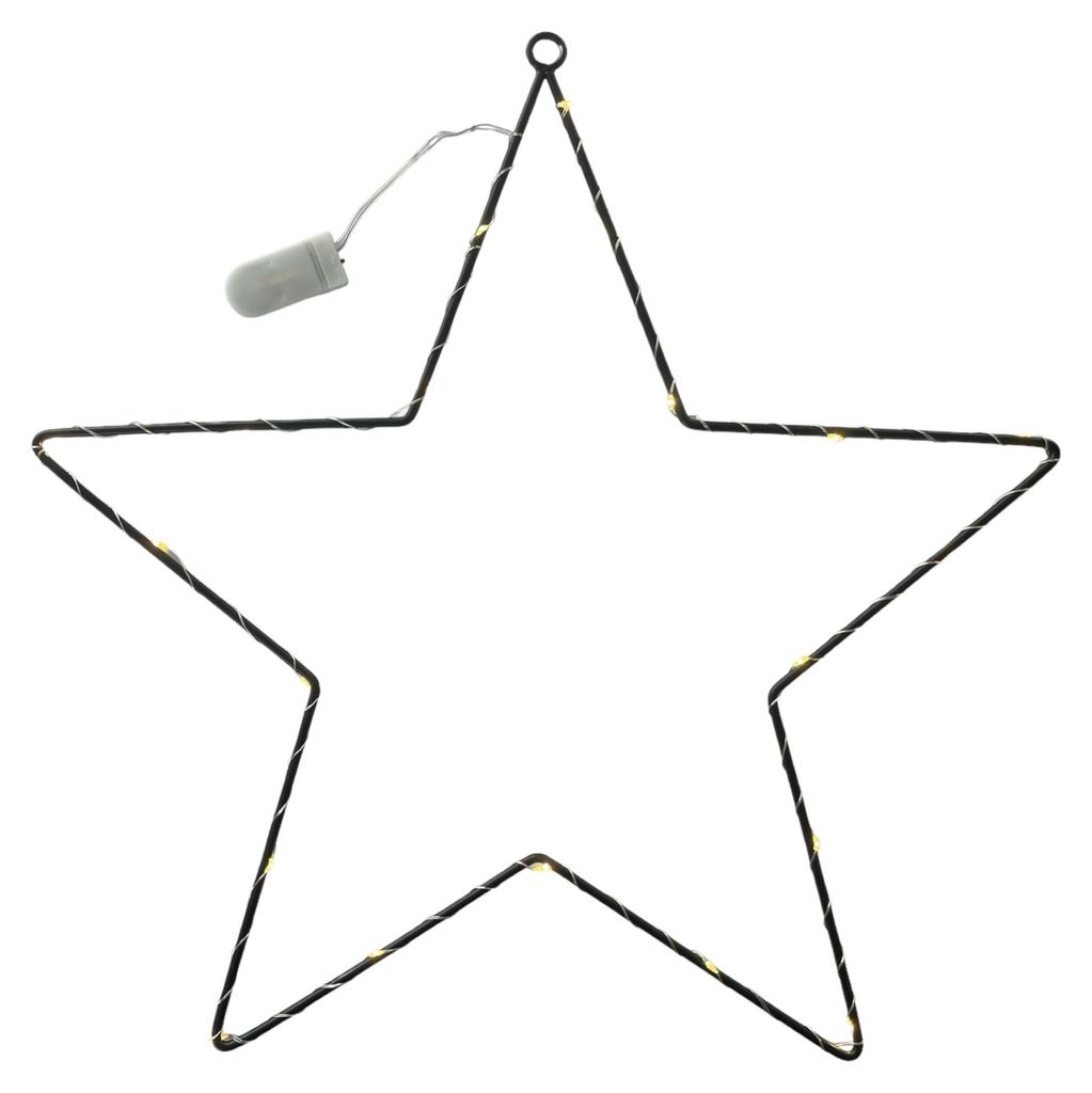LED-STERN, Metallstern, Weihnachtsdeko SCHWARZ Ø 45cm Produktbild 