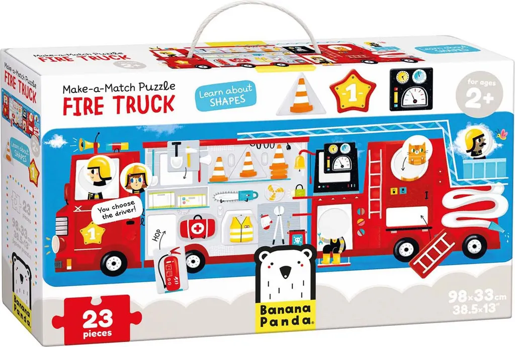 Puzzle Enfant 23 Pièces Camion de Pompier - Jeu de Construction Premier Âge