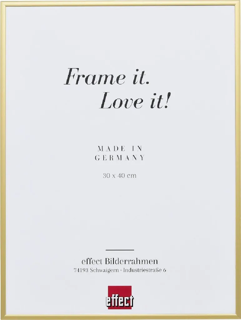 Cornice Design 25x70 Oro in Alluminio con Vetro per Home Decor