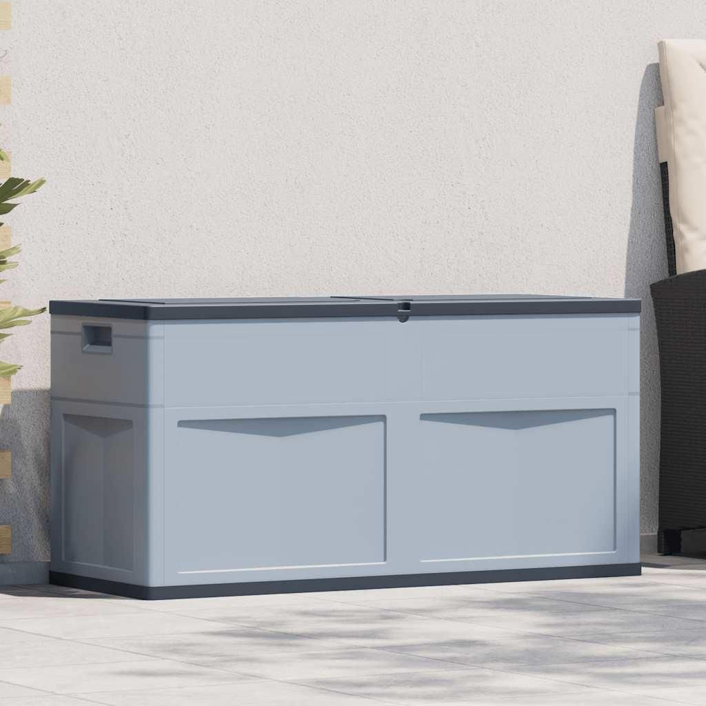 vidaXL Záhradný úložný box 320 L sivý čierny Obrázok produktu 