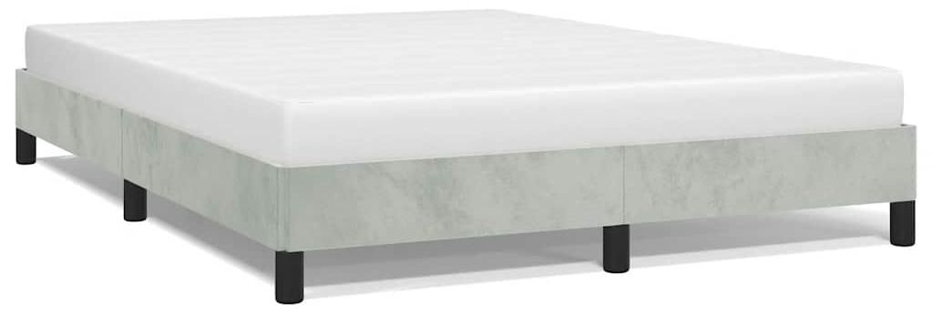 vidaXL Bettgestell ohne Matratze Hellgrau 152x203 cm Queen-Size Samt