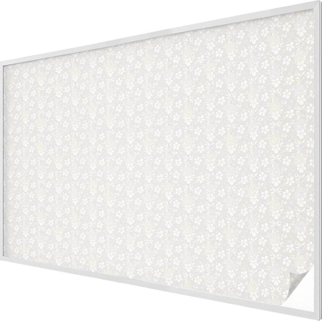 Buntglas Fensterfolie – 146x200 cm – Stained-Glass Design – blickdichte dekorative Sichtschutzfolie – selbstklebend, UV-Schutz – Zarte Bl...