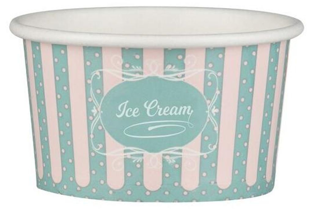 100x Eisbecher aus Papier Patisserie ICE CREAM Motiv 145 ml Produktbild 