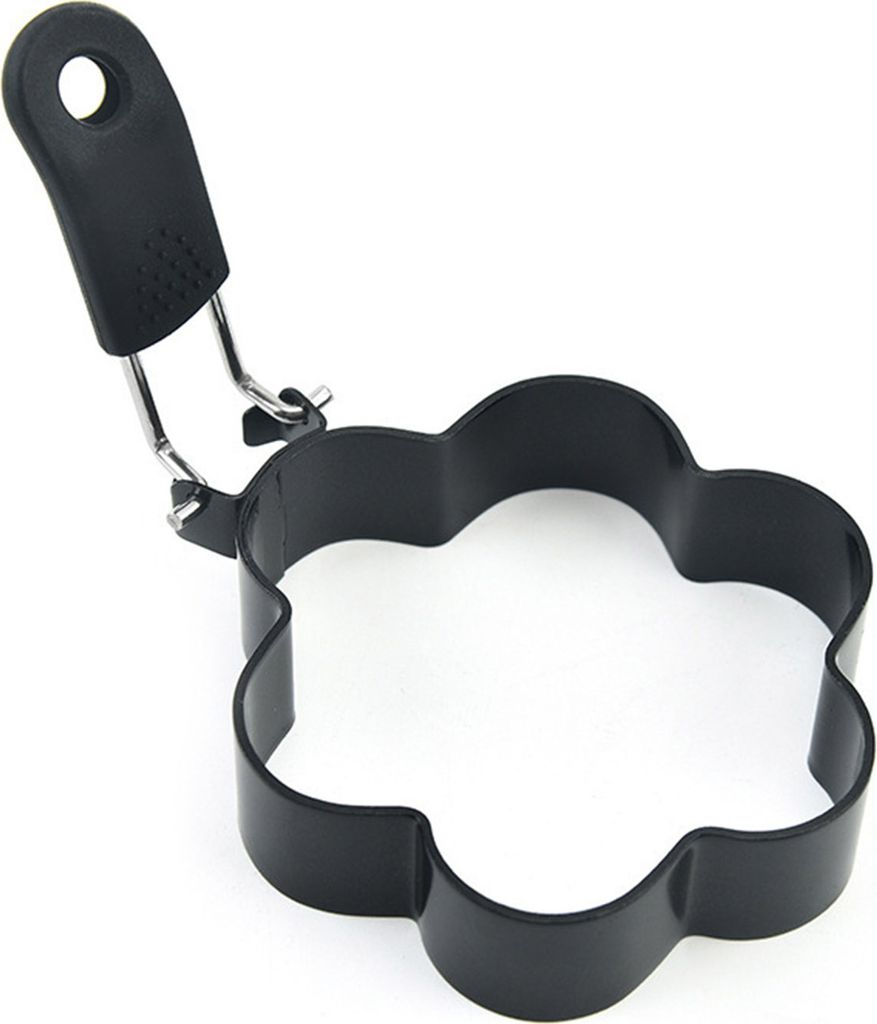 Herzförmige Eierringform aus Edelstahl, antihaftbeschichtet, Blumenstern, Pfannkuchen-Omelettformen zum Braten von Eiern, Kochen von Frühstückss...