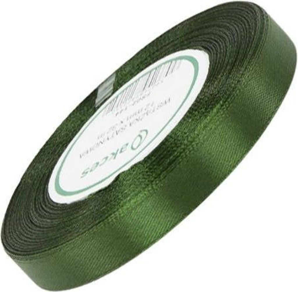Wstążka satynowa ciemno oliwkowa 12mm - 32mb Zdjęcie produktu 