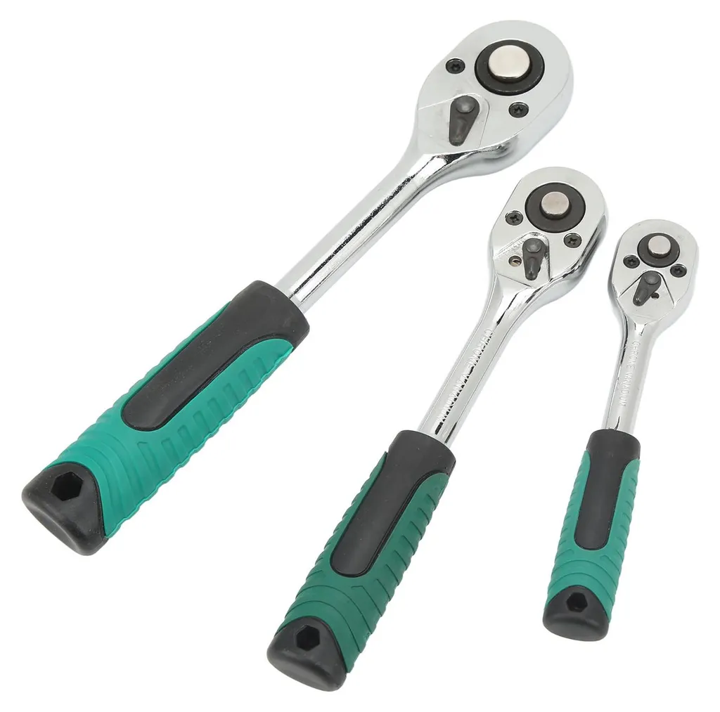 Clé à cliquet 3/8" efficace pour boulons serrés et mécanique auto 3pcs