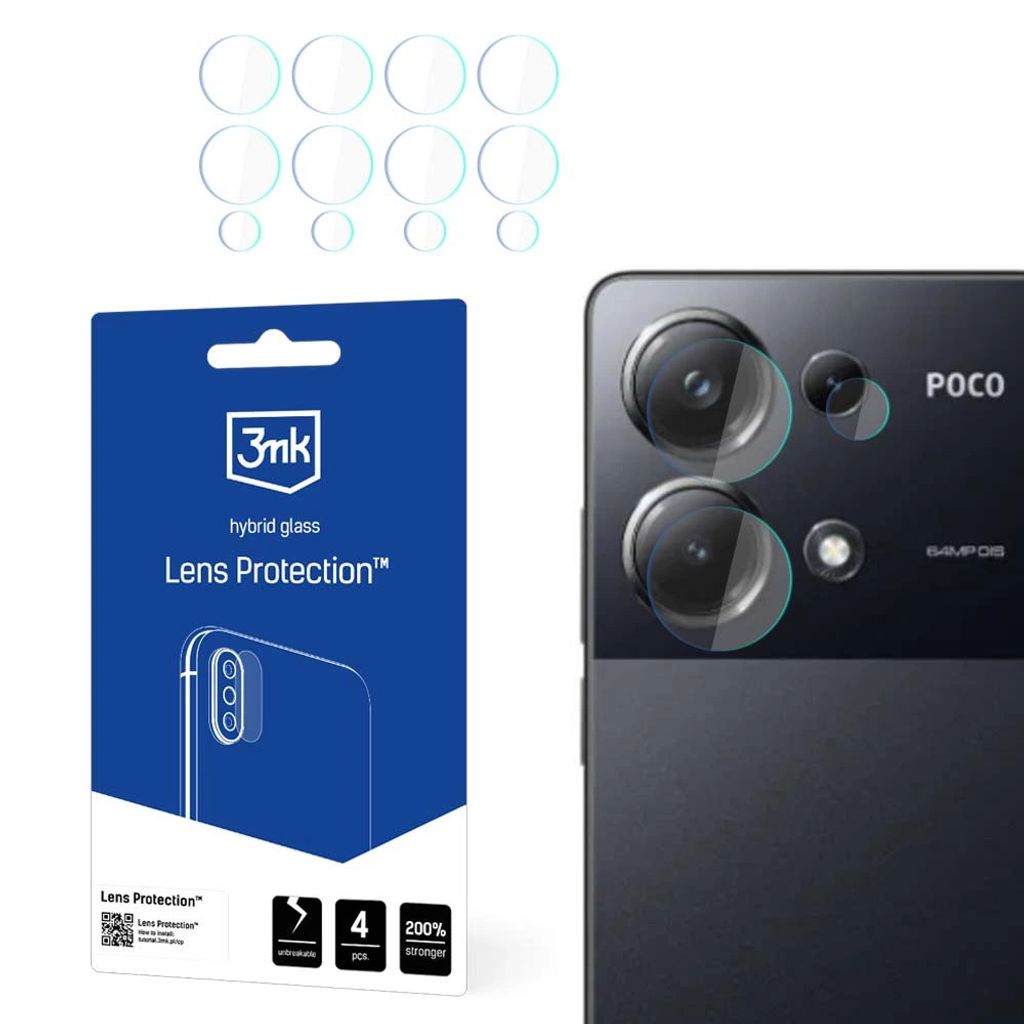 3mk Lens Protection chrániče fotoaparátu pro Poco M6 Pro 4G Obrázek produktu 