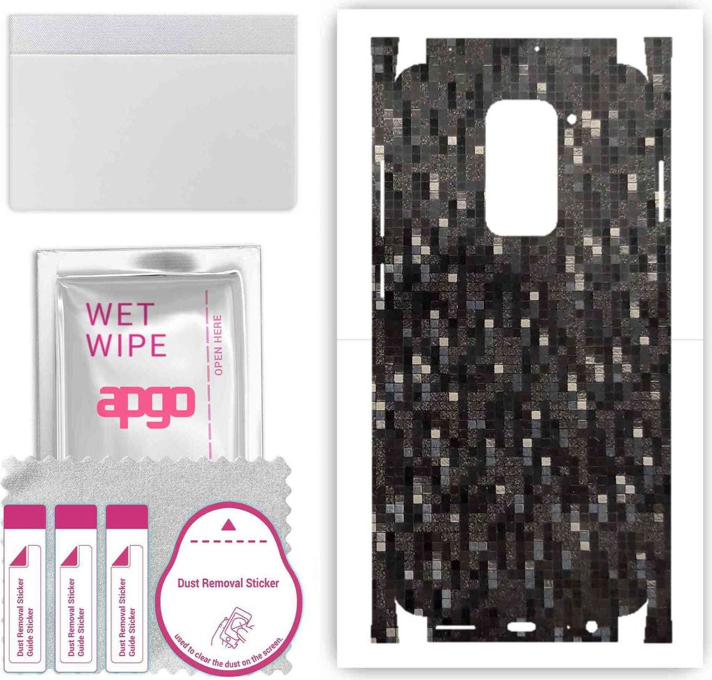 apgo Rückseite + Seiten Schutzfolie, Skin, kompatibel mit Xiaomi Redmi Note 9, Hinten Displayschutzfolie aus Vinylfolie, kratzfest, einfache Monta...