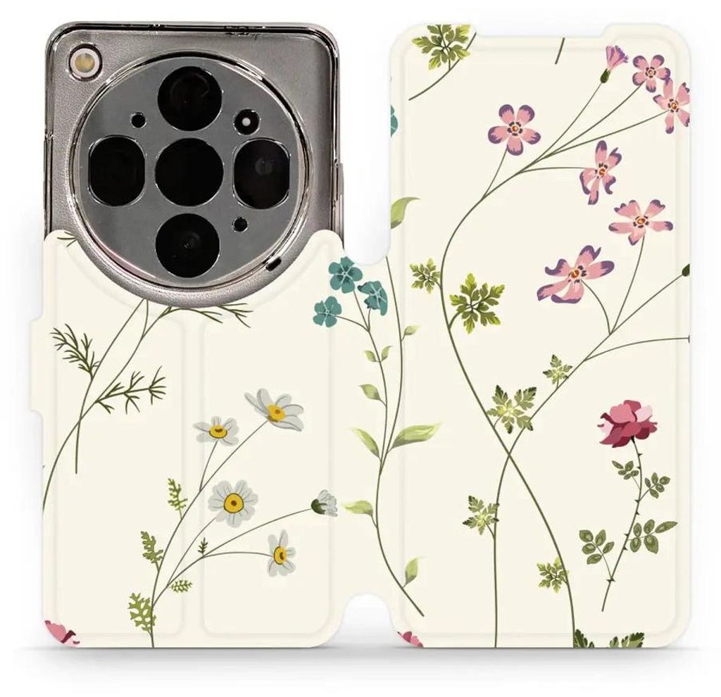 Handyhülle mit klappe für Oppo Find X9 Ultra, Mobiwear Book, Feldblumen