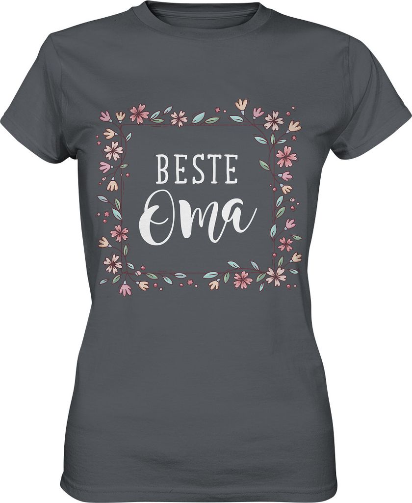 Beste Oma Damen Premium T-Shirt – Dark Grey / XS Produktbild 