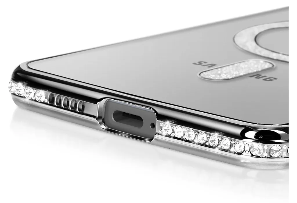 Cover MagSafe Samsung S25 Edge Avizar Strass Neri - Protezione Glam - 4