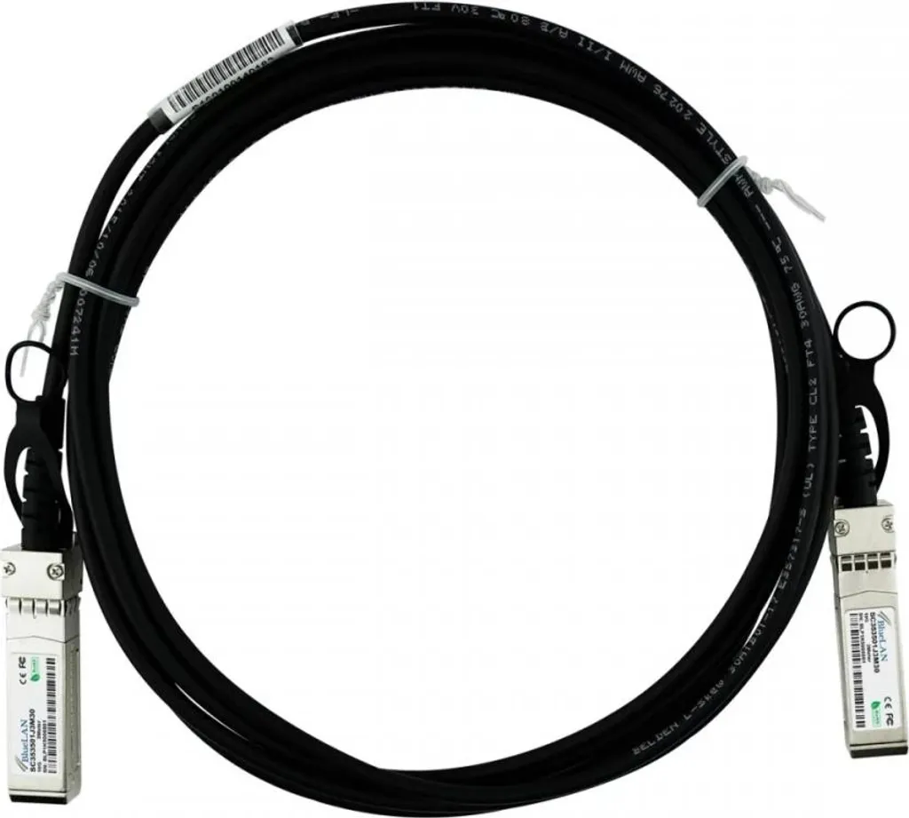 Câble SFP+ 10G Passif 1M AWG30 BlueLAN compatible Ubiquiti UDC-1-BL