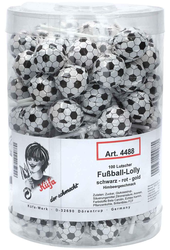 Küfa calcio lecca lecca nero rosso oro confezionato Immagine del prodotto 