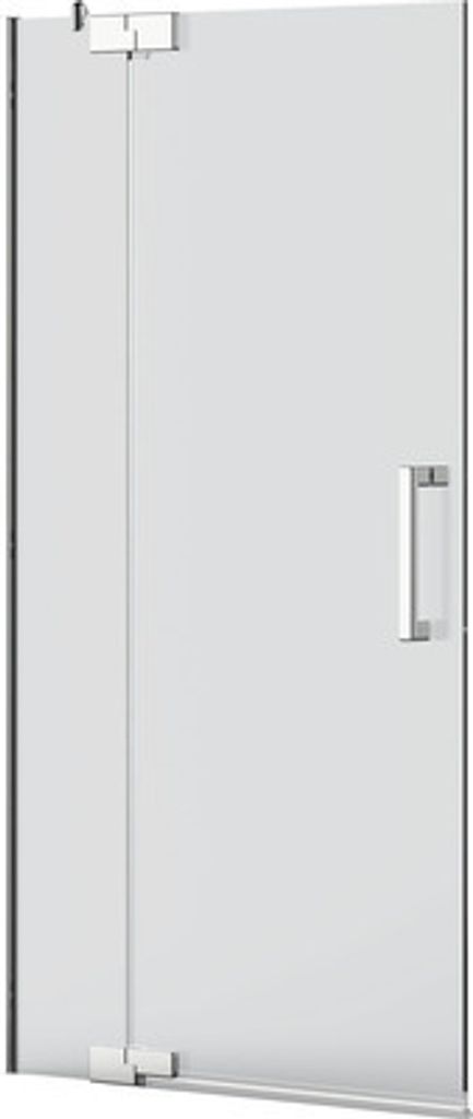Jungborn Badewannenaufsatz SETTE 100 cm Montage links Profilfarbe chrom Klarglas mit Schmutzabweisende Glasbeschichtung