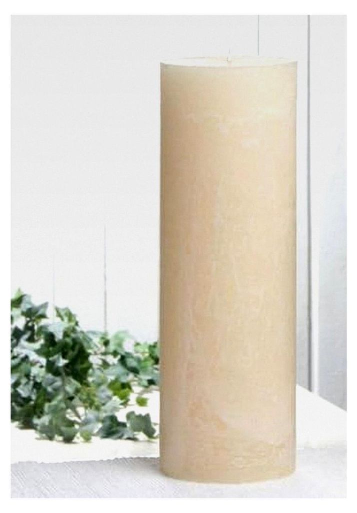 Rustikale Stumpenkerze Elfenbein 105 x 280 mm