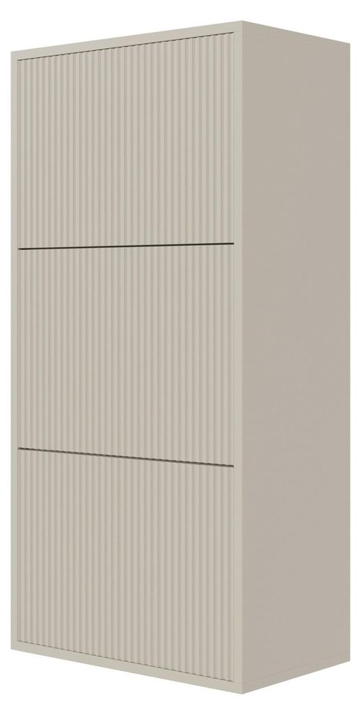 Selsey VELDIO - Wand-Schuhschrank mit 3 Klappen, Greige, 50 Produktbild 