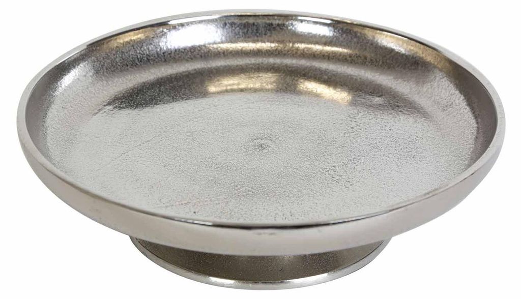 Tortenplatte Livorno M Silber mit Fuß Produktbild 