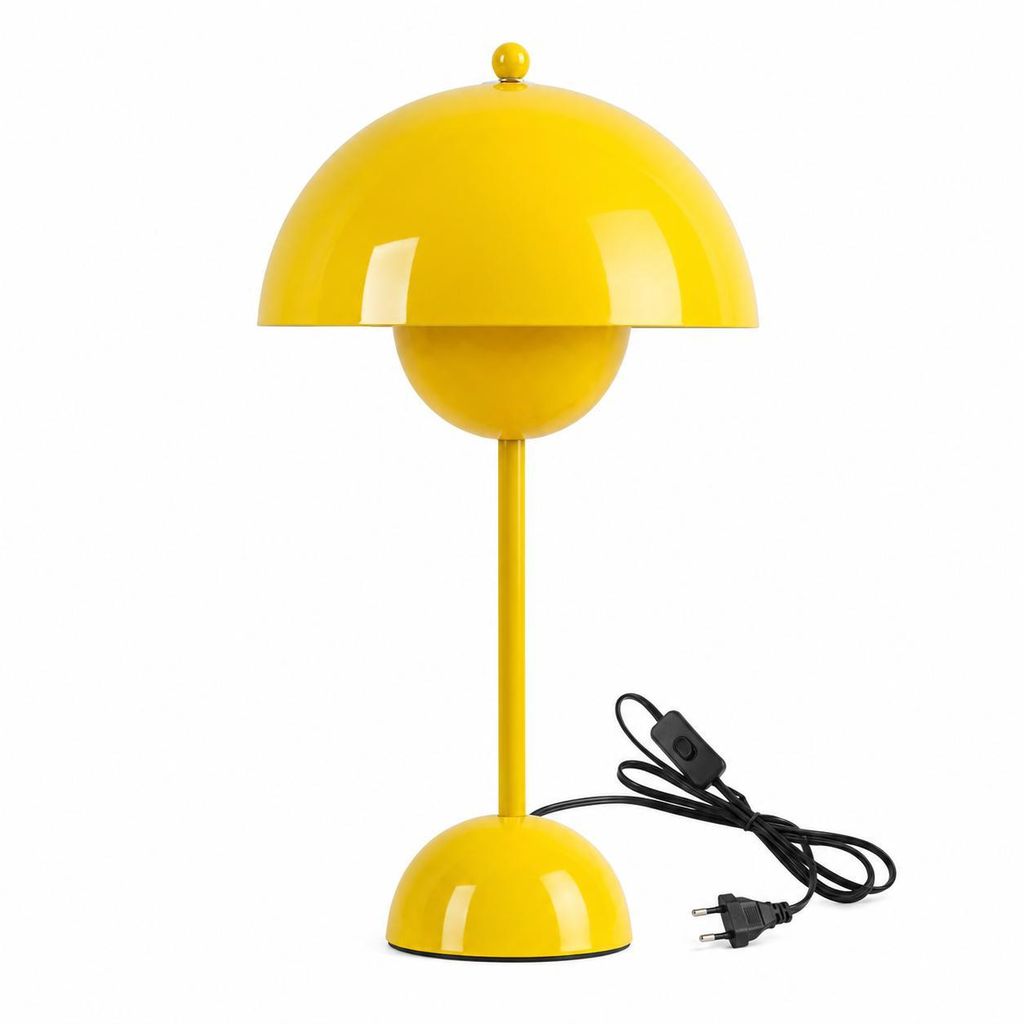 Lampe de table Alpinaluz SHIMO jaune en métal, lampe de Image du produit 