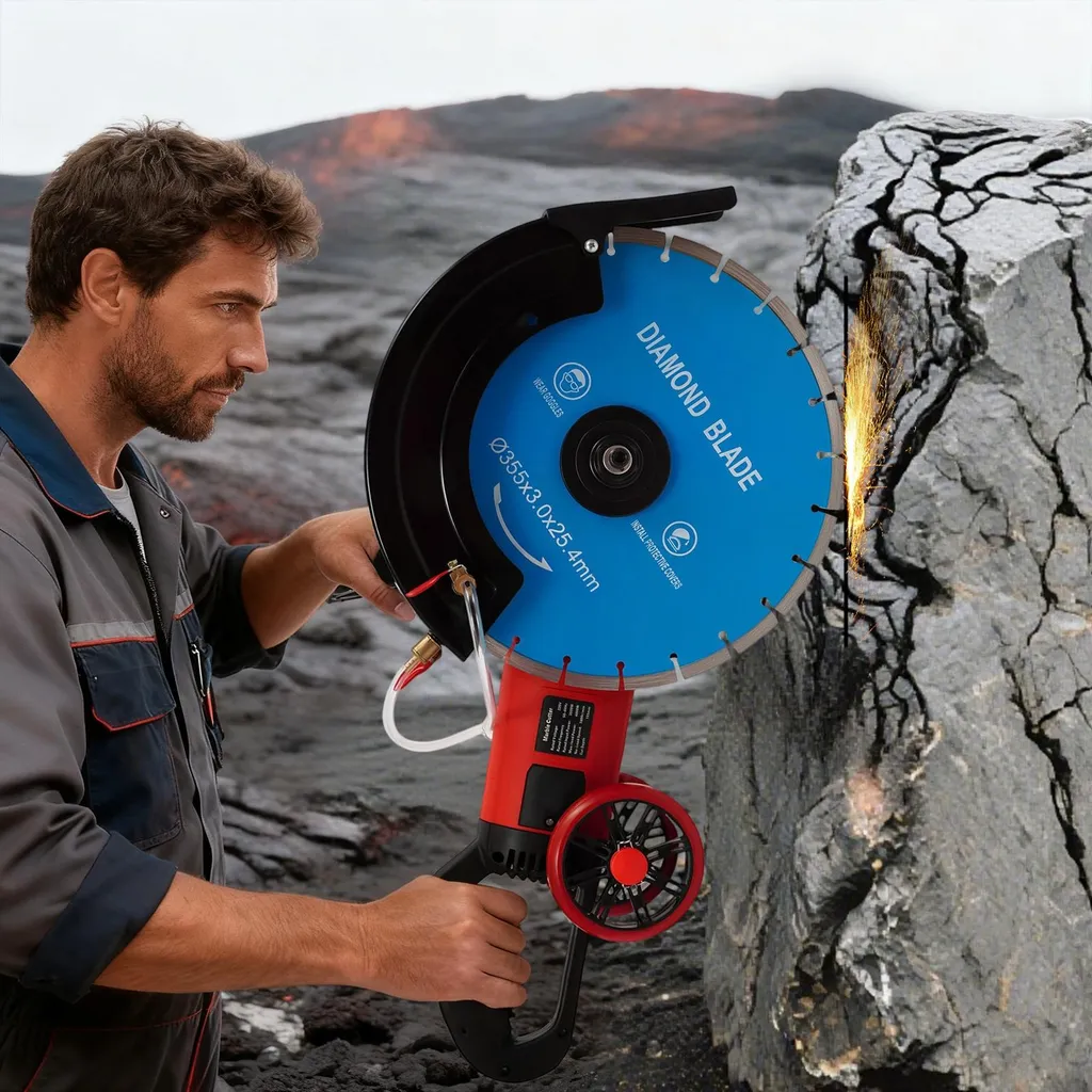 Découpeuse à béton électrique professionnelle 3800 tr/min robuste - 3