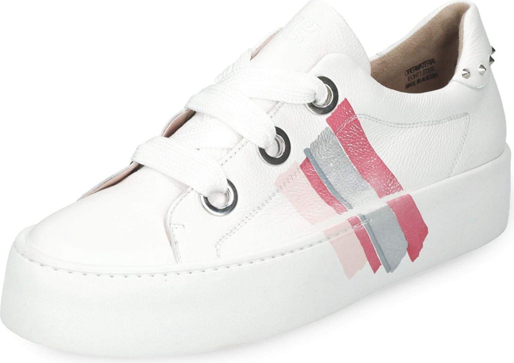 Paul Green Damen Leder Sneakers mit Schnürverschluss, 3 cm Sohlenhöhe und chromfreiem Lederfutter