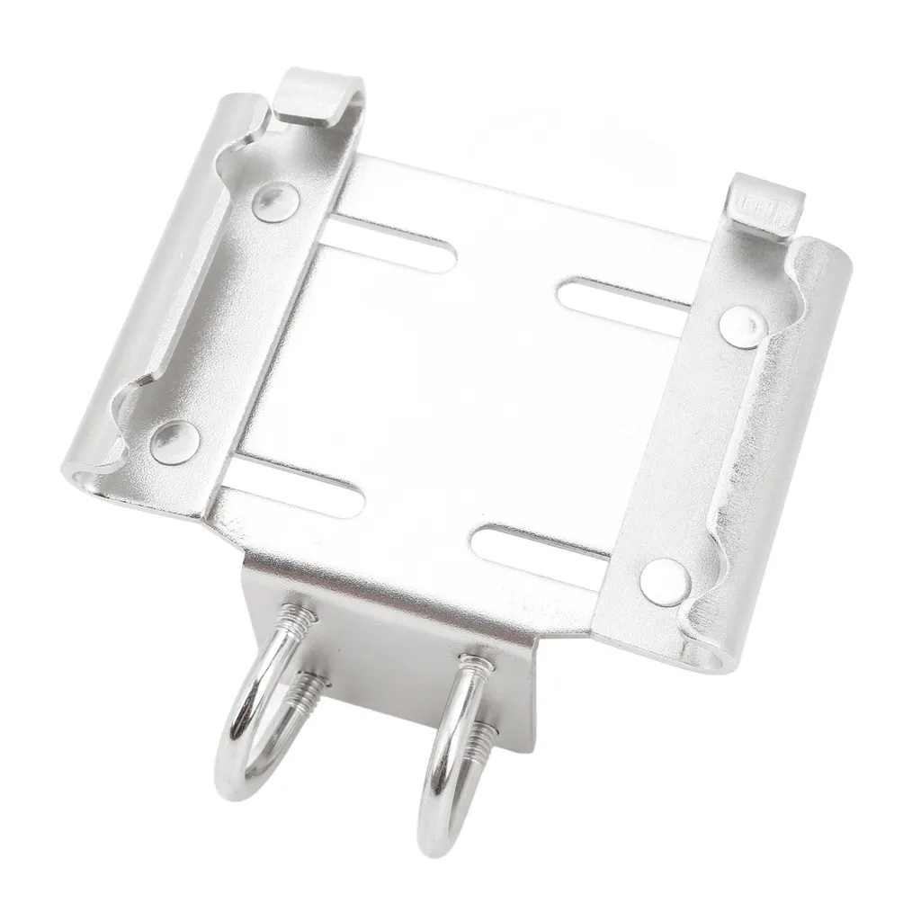 Support d'ancrage anti-vibration pour rail horizontal, inox haute fixation