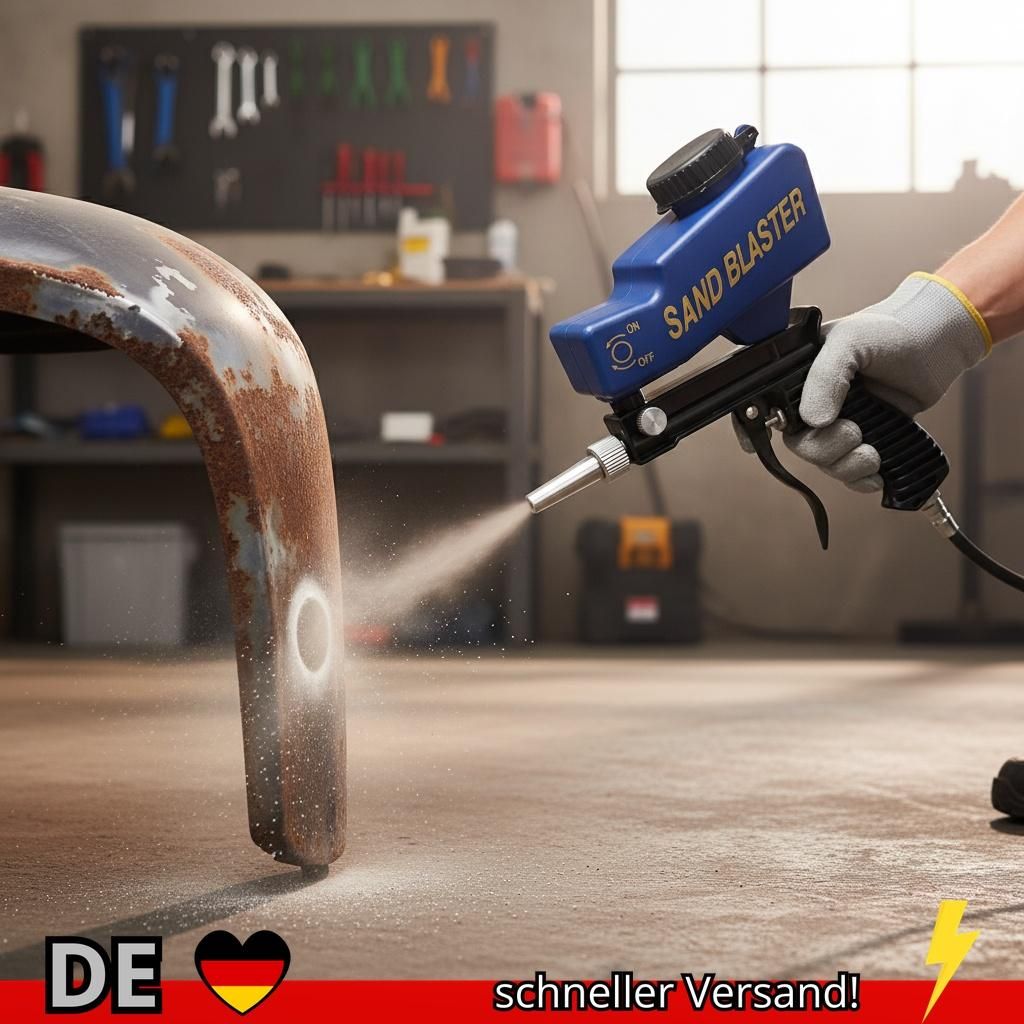 Roststrahlgerät Schwerkraft-Sandstrahlpistole Pneumatisches Sandstrahlset