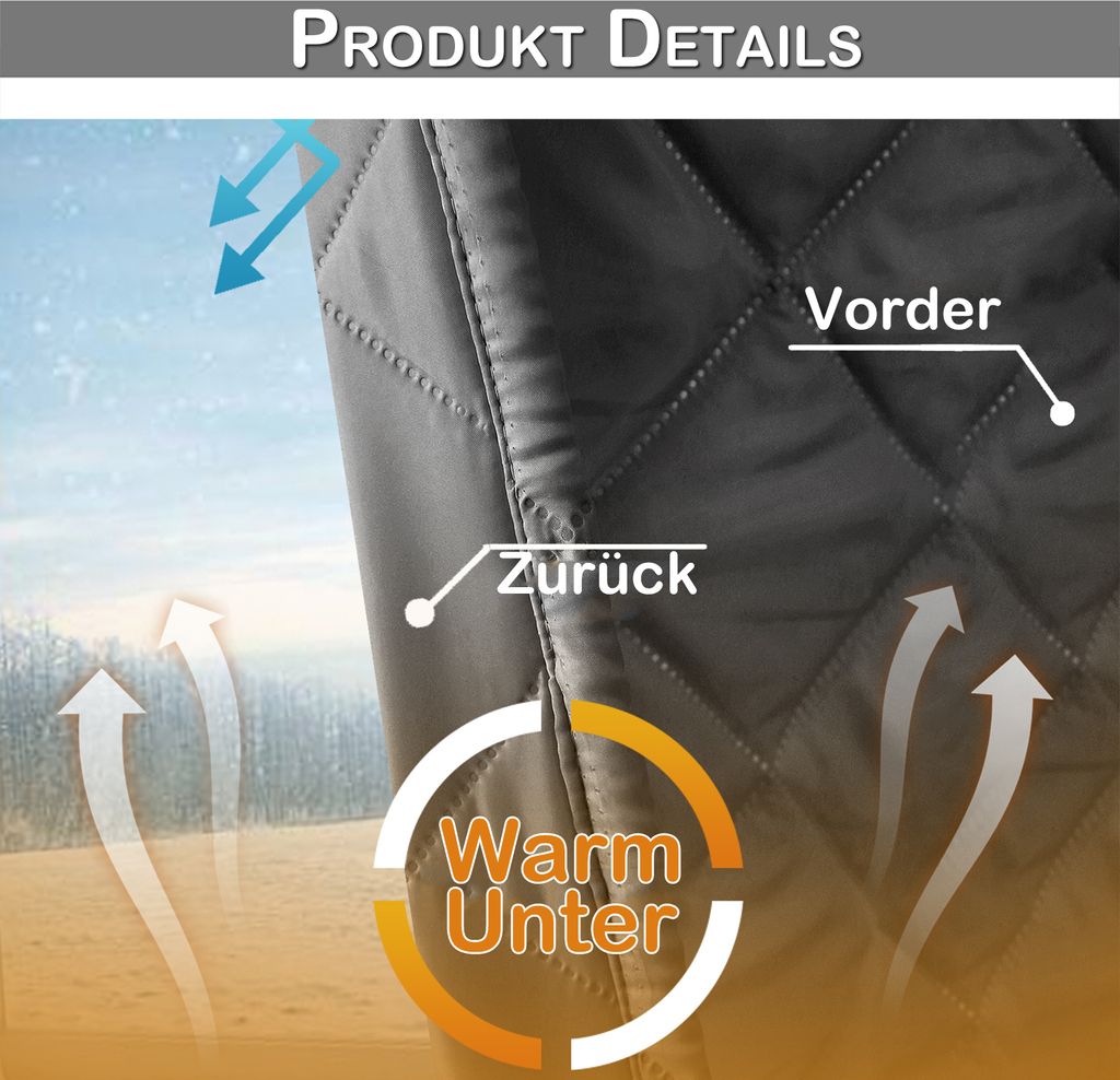 Thermovorhang Kälteschutz Kräuselband Stangendurchzug, Produktbild 2