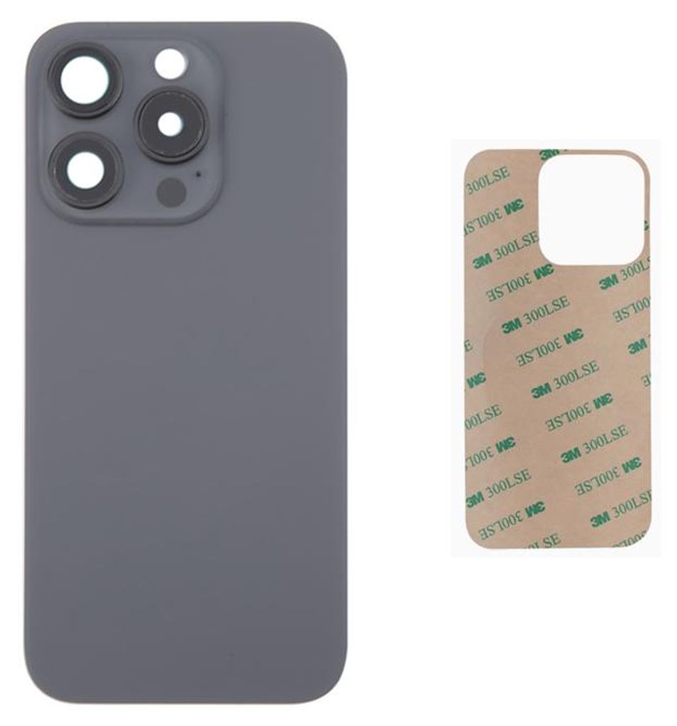 OEM iPhone 16 Pro Max Akkudeckel Backcover Rückseite Glas Schwarz