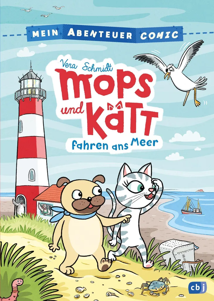 Livre enfant Mops und Kätt pour préparer les vacances à la plage