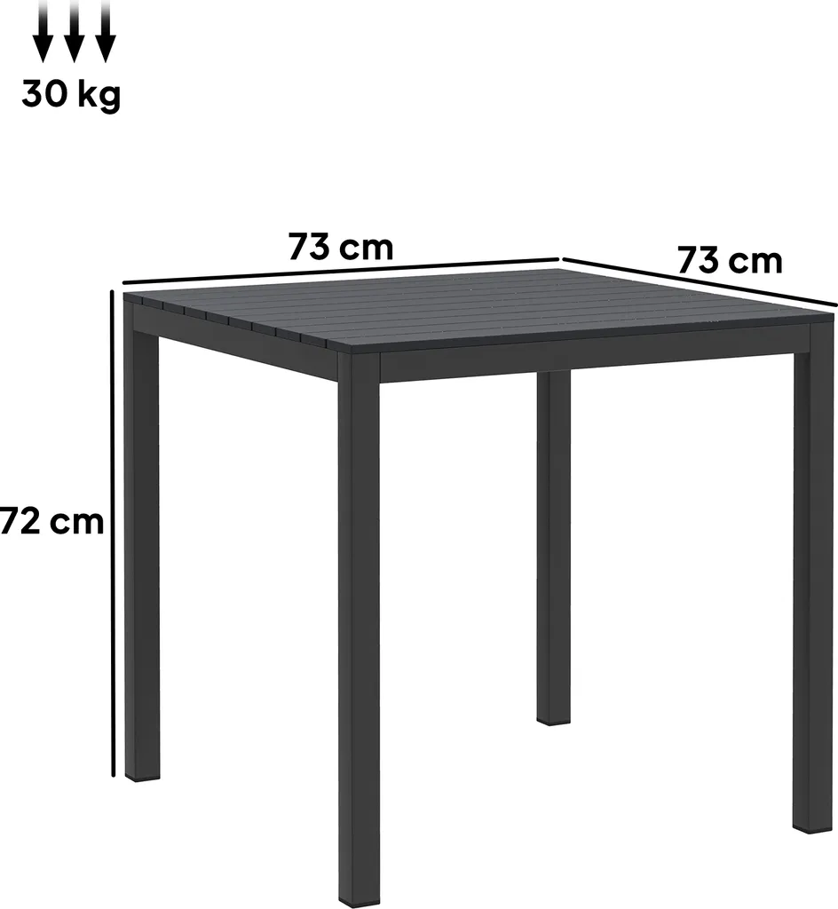 Tavolo Campeggio Alluminio 73x73 Outsunny Tavolo Buffet Pieghevole - 3