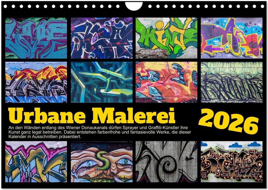 Urbane Malerei (Wandkalender 2026 DIN A4 quer), CALVENDO Monatskalender