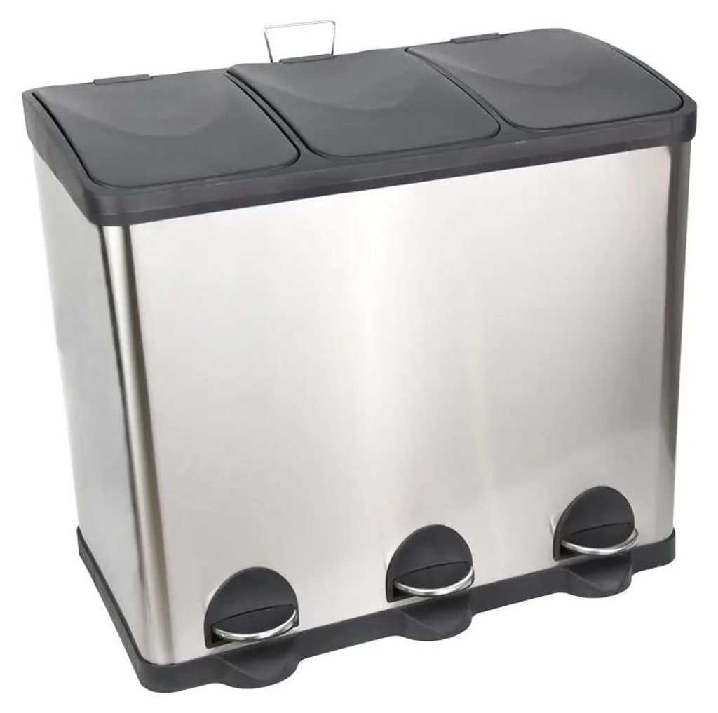 RIBELLI Edelstahl Mülltrennsystem 60 l (3 × 20 l) – Produktbild 