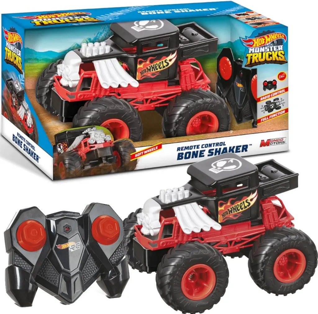 Voiture Télécommandée Hot Wheels Bone Shaker pour Cascades Extrêmes