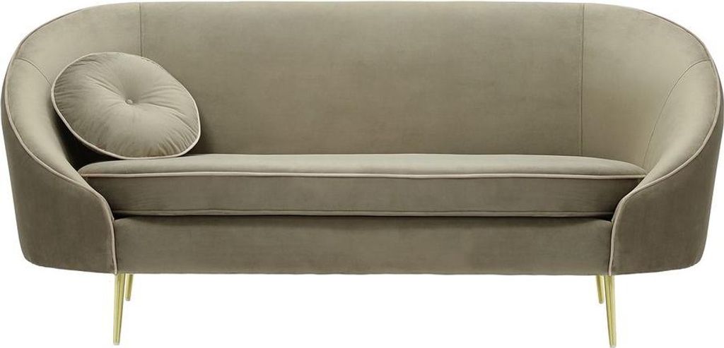 2,5-Sitzer Sofa Kooper-Velluto 3-Contrast piping-gold metal