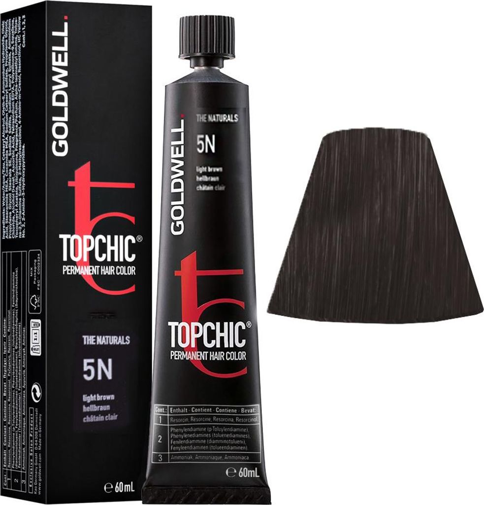 Goldwell Topchic Tube 5N Light Brown  60ml - colore Immagine del prodotto 