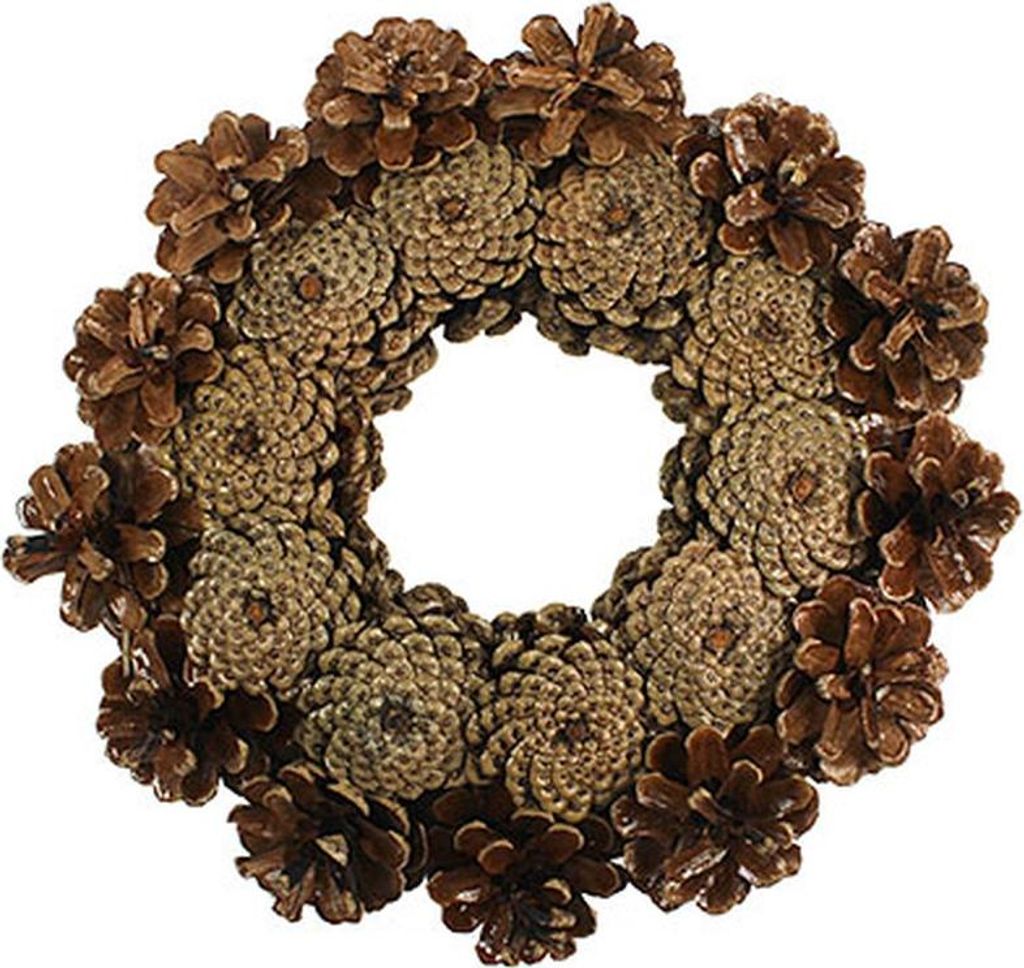 Eleganter Dekokranz aus Kieferzapfen für Herbst und Advent
